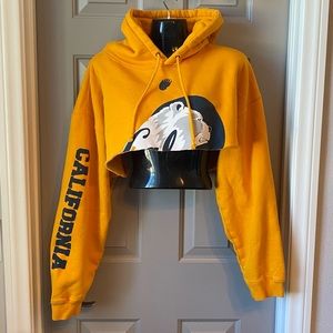 CALIFONIA GOLDEN BEARS Cal Bears Cropped Hoodie Fits SZ M-XL